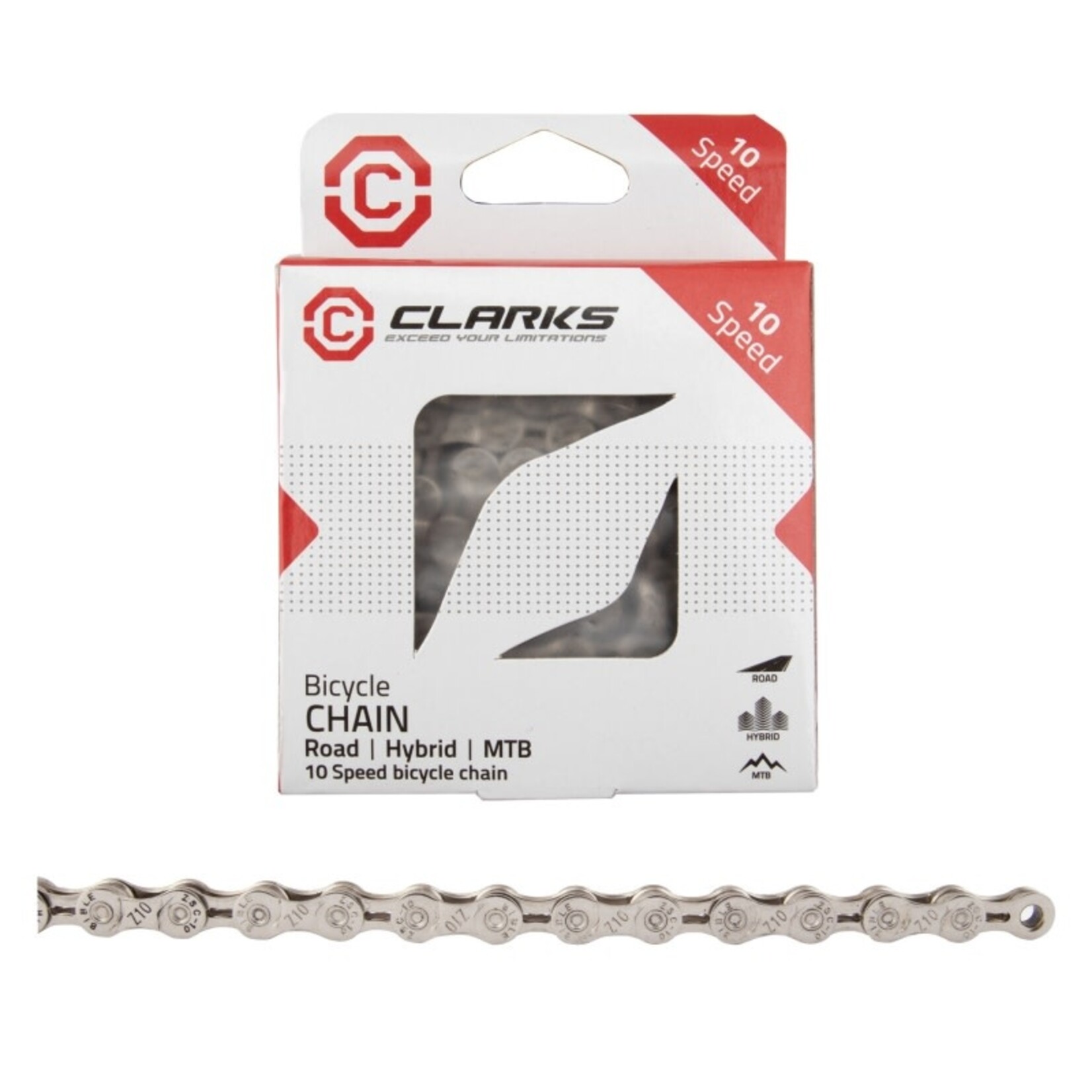 Clarks Clarks Self-Lube 10s Chain, Black, 116links