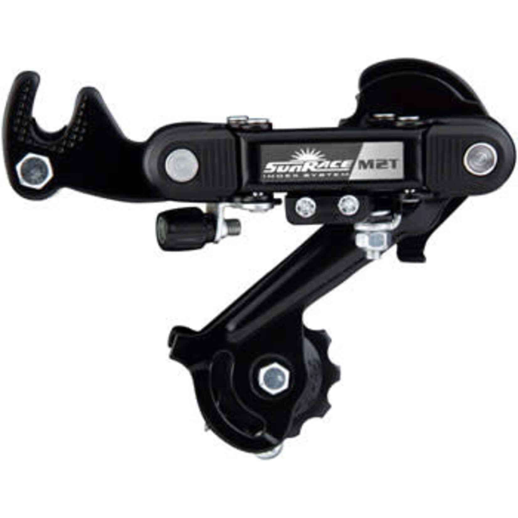 SunRace M2T Rear Derailleur - 6/7-Speed, Long Cage, Black, Standard Mounting Bracket