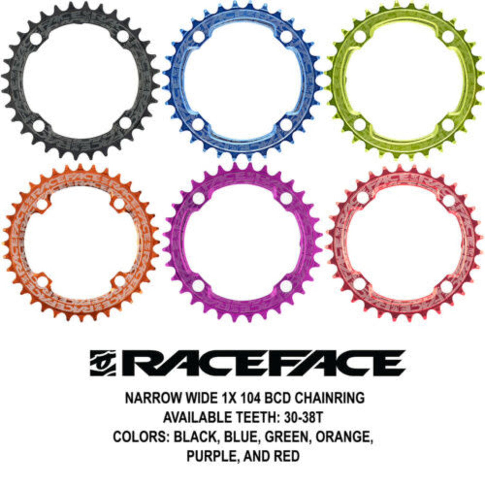 RaceFace RaceFace Narrow Wide Chainring: 104mm BCD