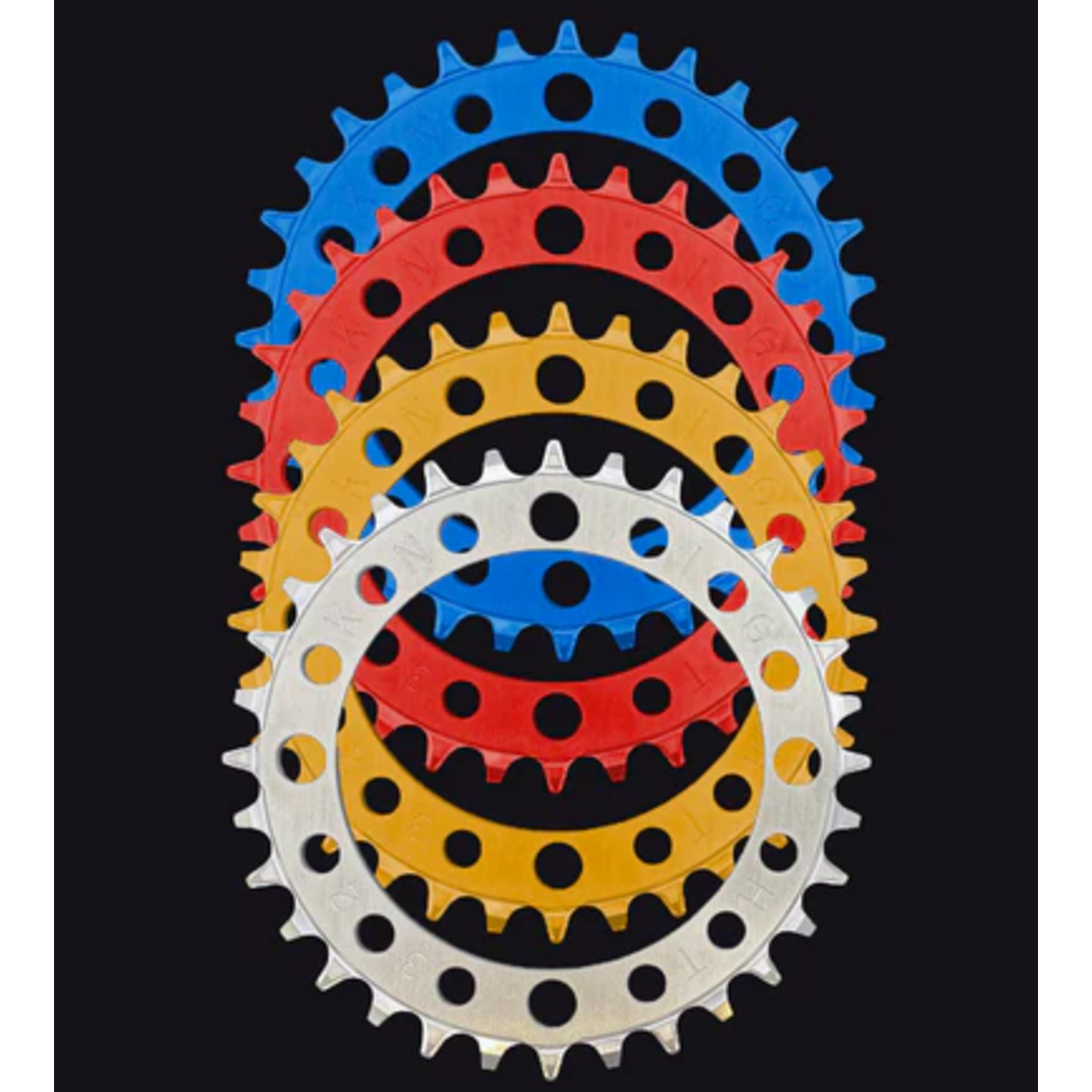 Knight Bike Co. Ruf-Tooth Narrow Wide Chainring, 4-Hole, 104BCD