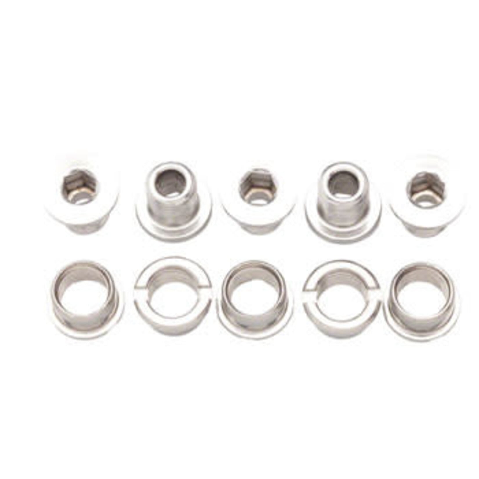 Problem Solvers Double Chainring Bolts Silver Chromoly