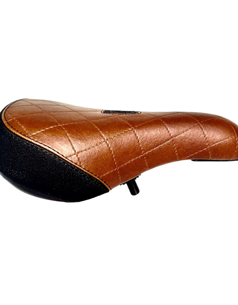 Fit Bike Co FIT Barstool BMX Pivotal Seat Quilted Brown Synthetic Leather