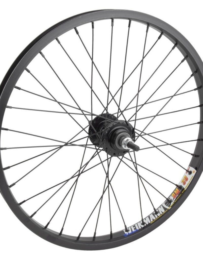 20x1.75 (406x24) Weinmann DM30, 36h Alloy, Freewheel, 3/8", 110mm, 14g, Black