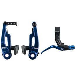 BOX Components Box Three V-Brake Kit 108mm w/Lever, Blue