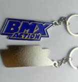 BMXA BMX Action Keychain, Blue and Yellow
