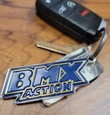 BMXA BMX Action Keychain, Blue and Yellow