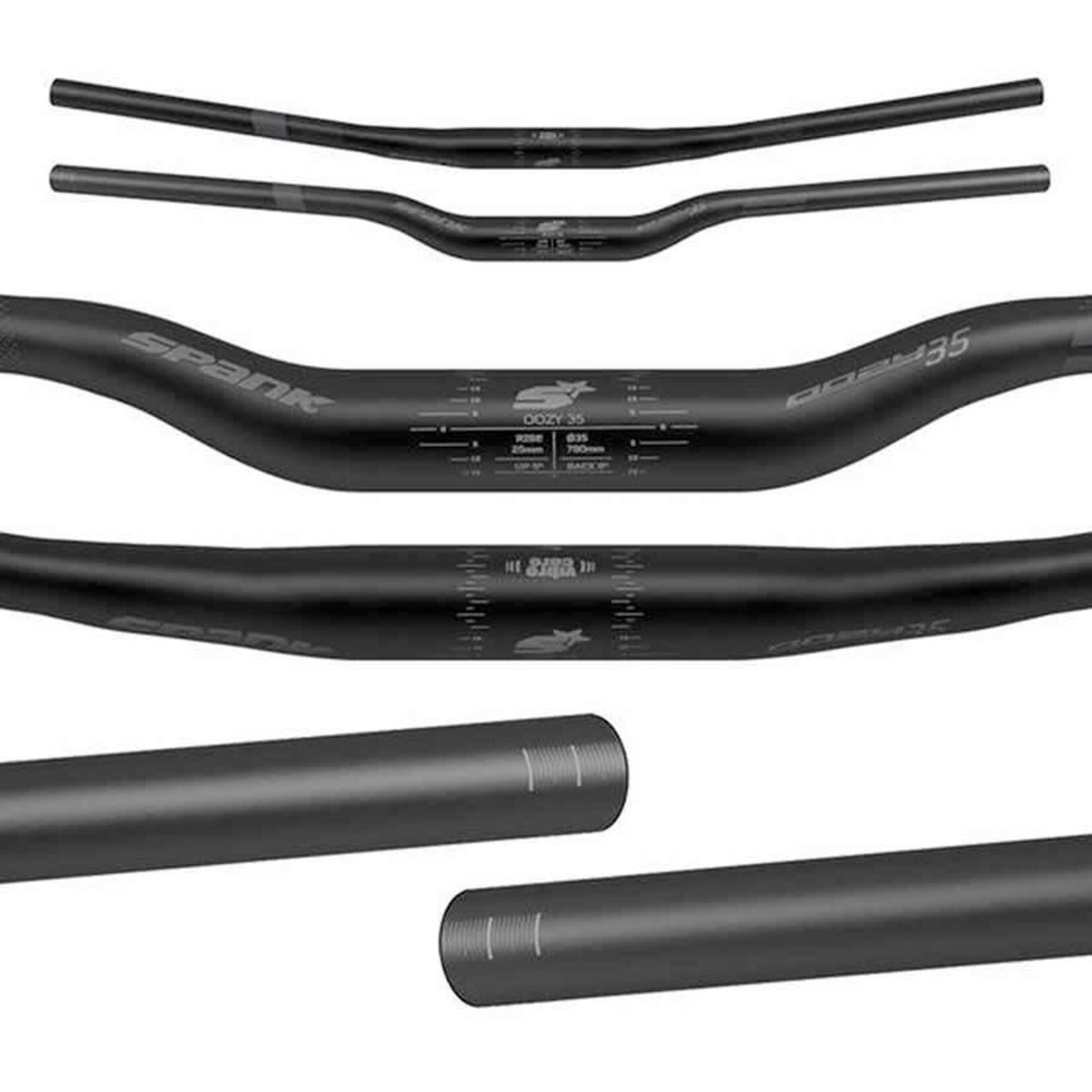 Spank Spank Oozy 35, MTB Handlebar, Dia 35mm, 780mm, Rise 25mm, Black