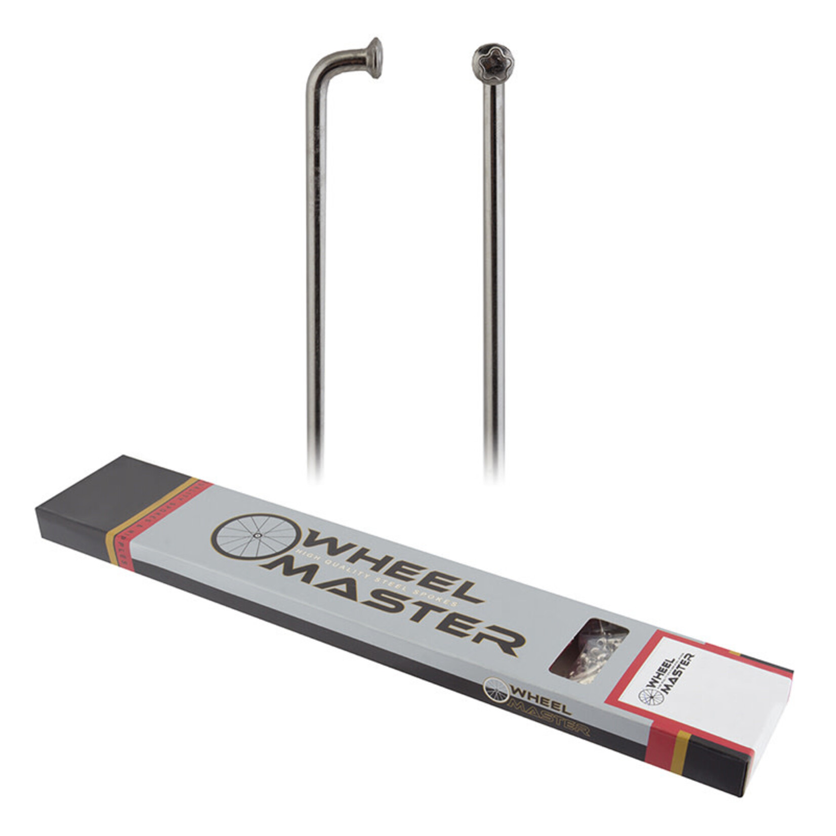 Wheel Master Spokes, 184mm (7-1/4, 14g), Silver, Box of 144