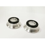 Profile Racing Profile Hub Cone Spacers for BMX 3/8″ Axles, Front, Silver