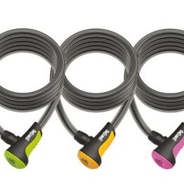 Neon 8157, Coil Cable Lock 6'x10mm w/Bracket