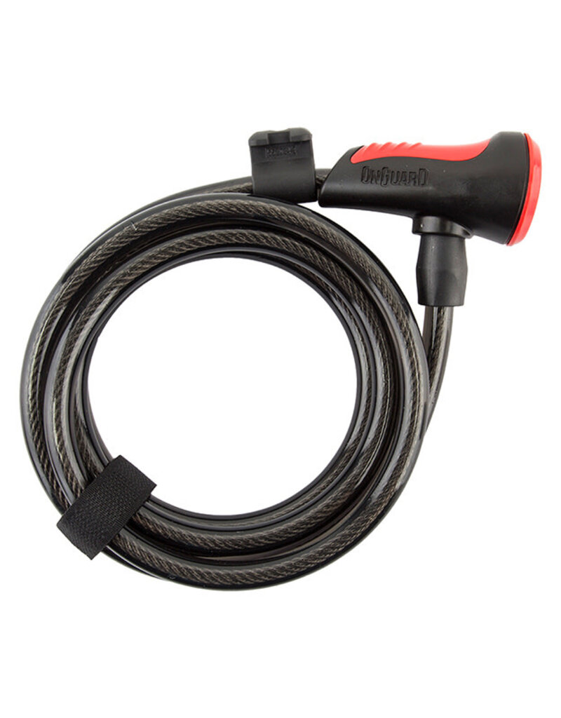 Neon 8157, Coil Cable Lock 6'x10mm w/Bracket