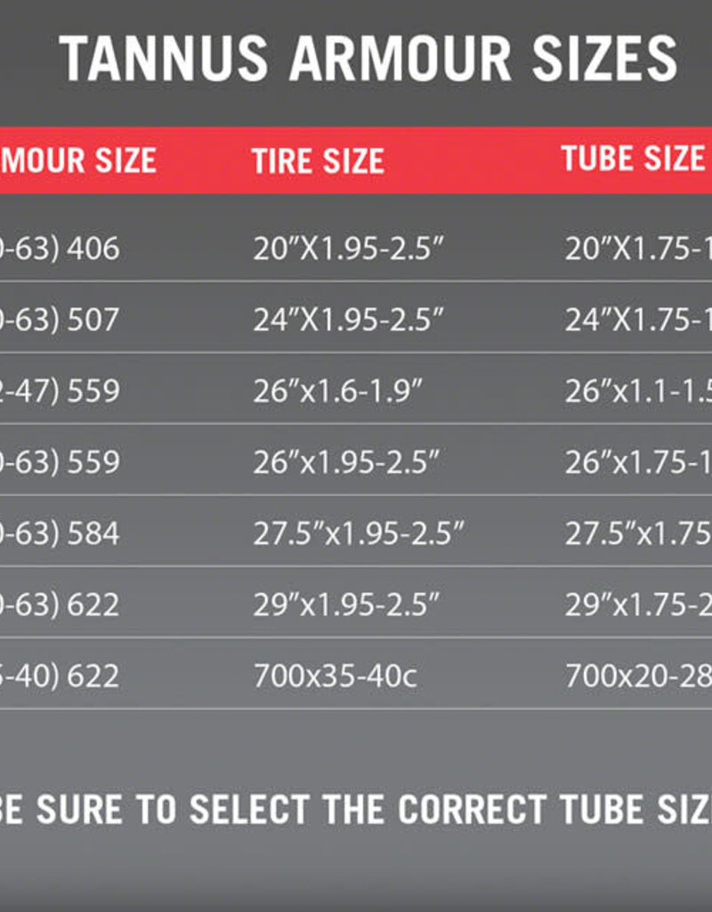 Tannus 27.5x1.95-2.5 Tannus Armour Tire Insert - Single (each)