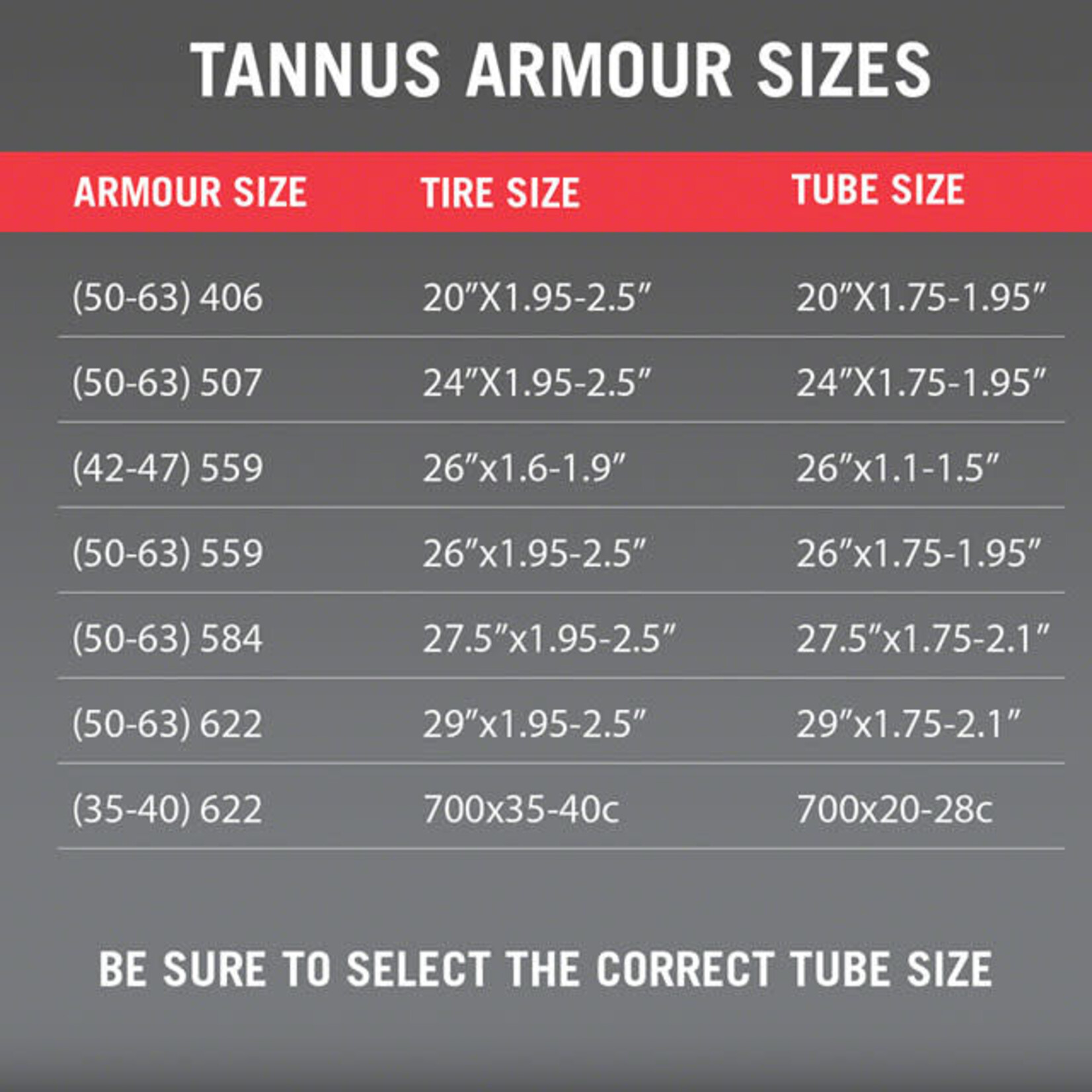Tannus 29x1.95-2.5 Tannus Armour Tire Insert - Single (each)