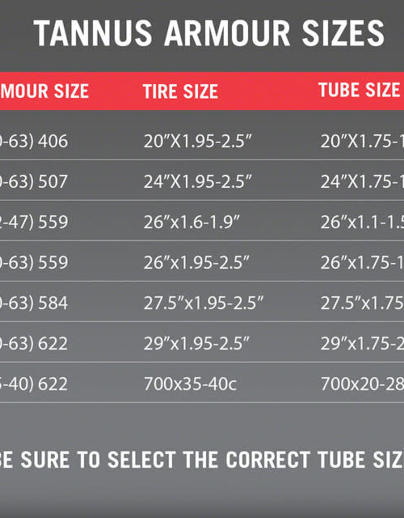 Tannus Tannus Armour Tire Insert 20 x 3.0-4.0 Single