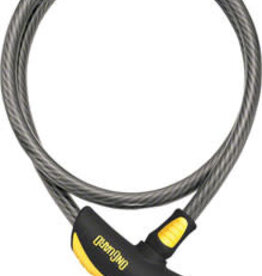 OnGuard Akita Cable Lock with Key: 6'x12mm, Gray/Black/Yellow
