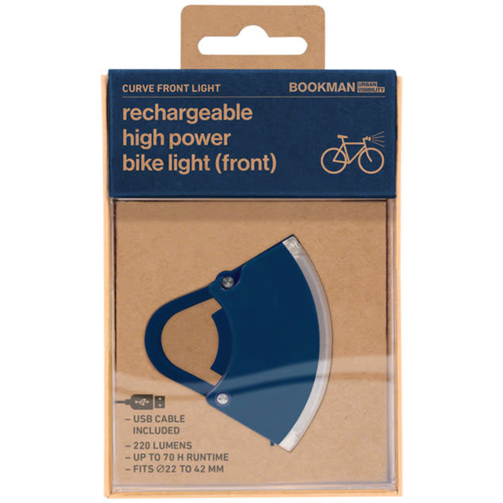 Bookman Curve Headlight - Rechargable