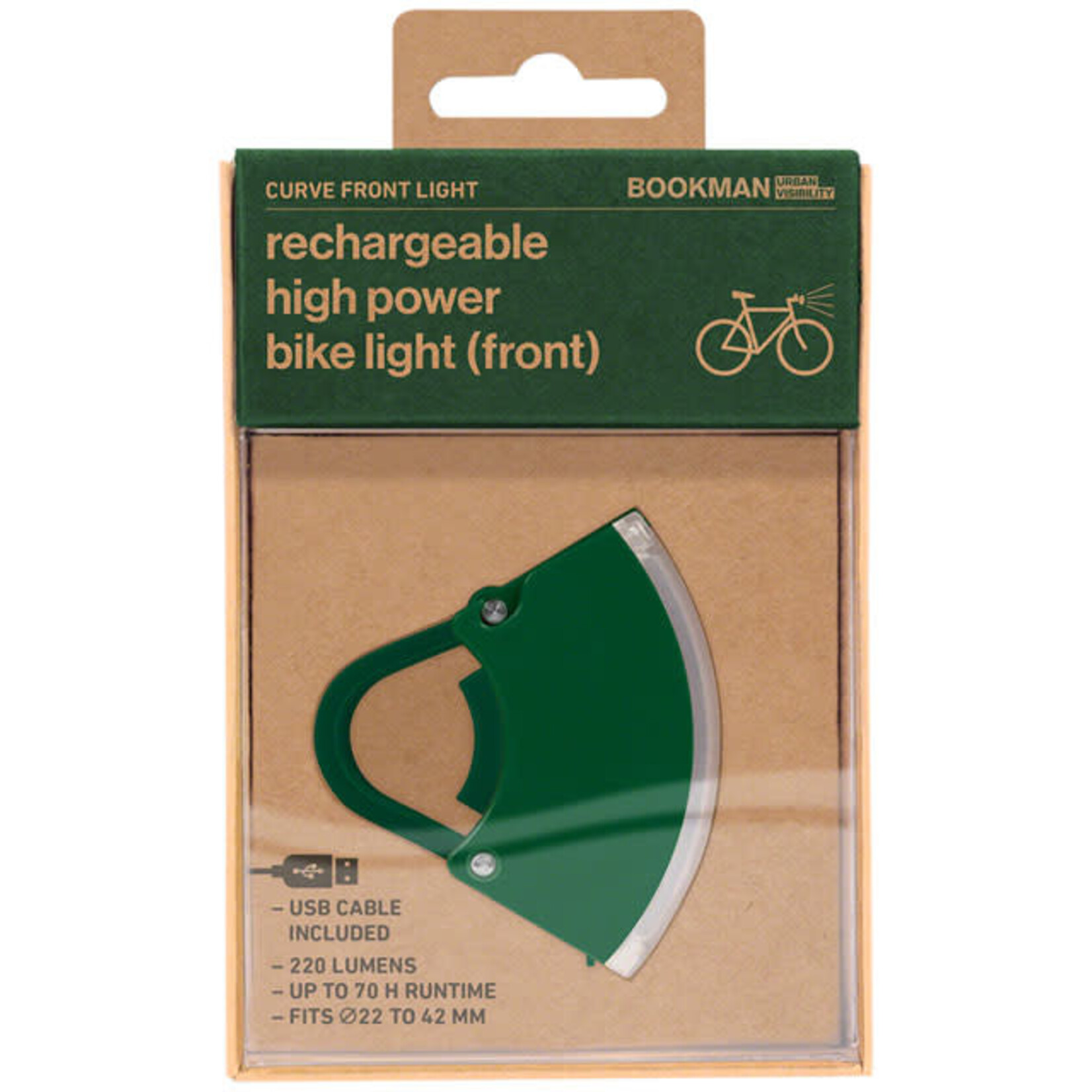 Bookman Curve Headlight - Rechargable