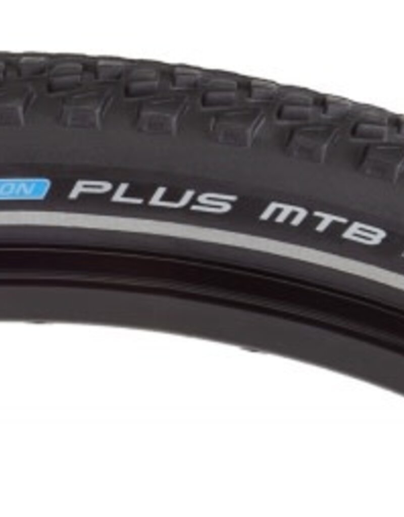 Schwalbe 27.5x2.1 (54-584) Schwalbe Marathon Plus MTB Tire Black, Reflective Strip, SmartGuard, Dual Compound, Wire