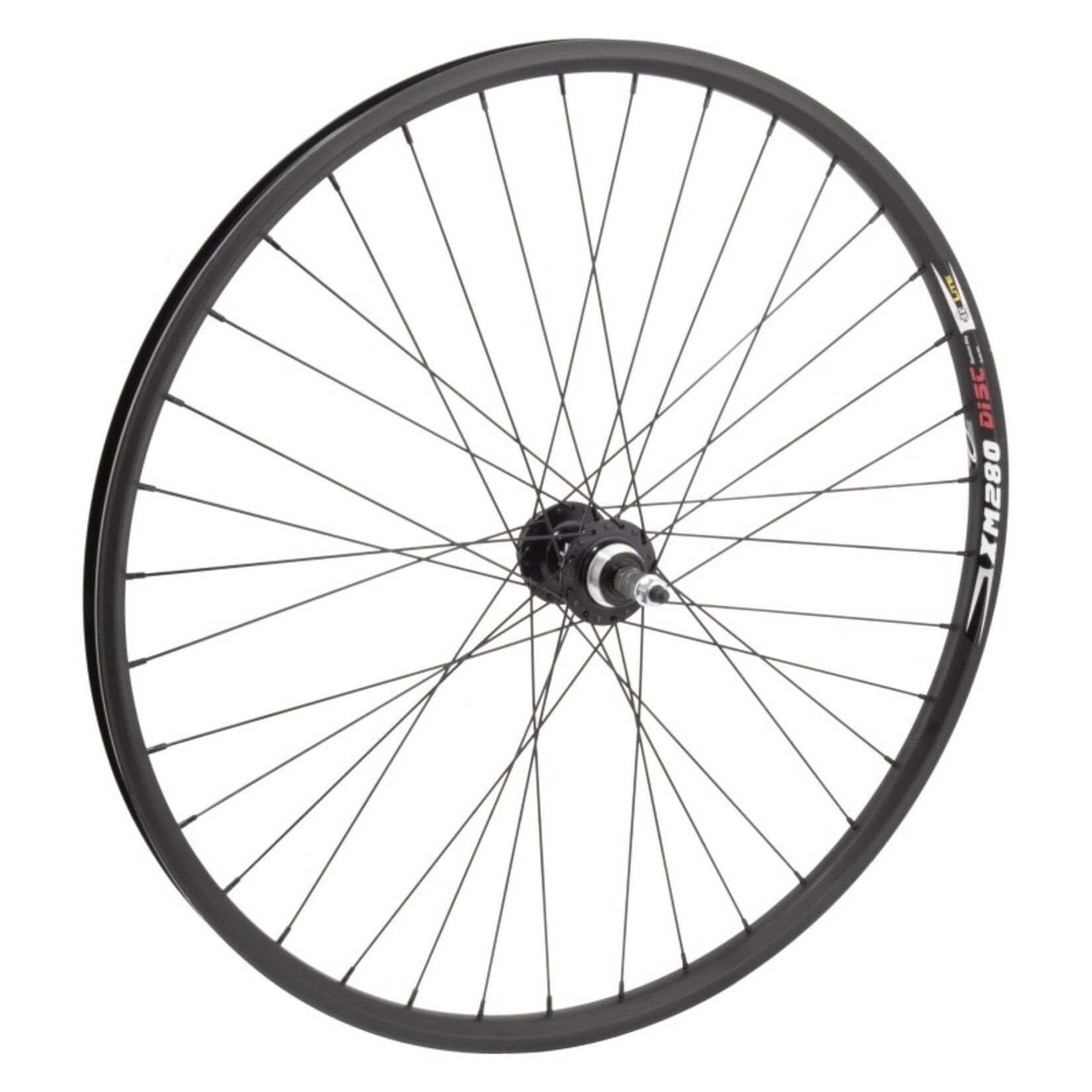 29" (622x21) Weimann XM280 6-bolt Disc, 36h WMMT3400 5-7s Freewheel, Bolt-On Black 135mm 14g