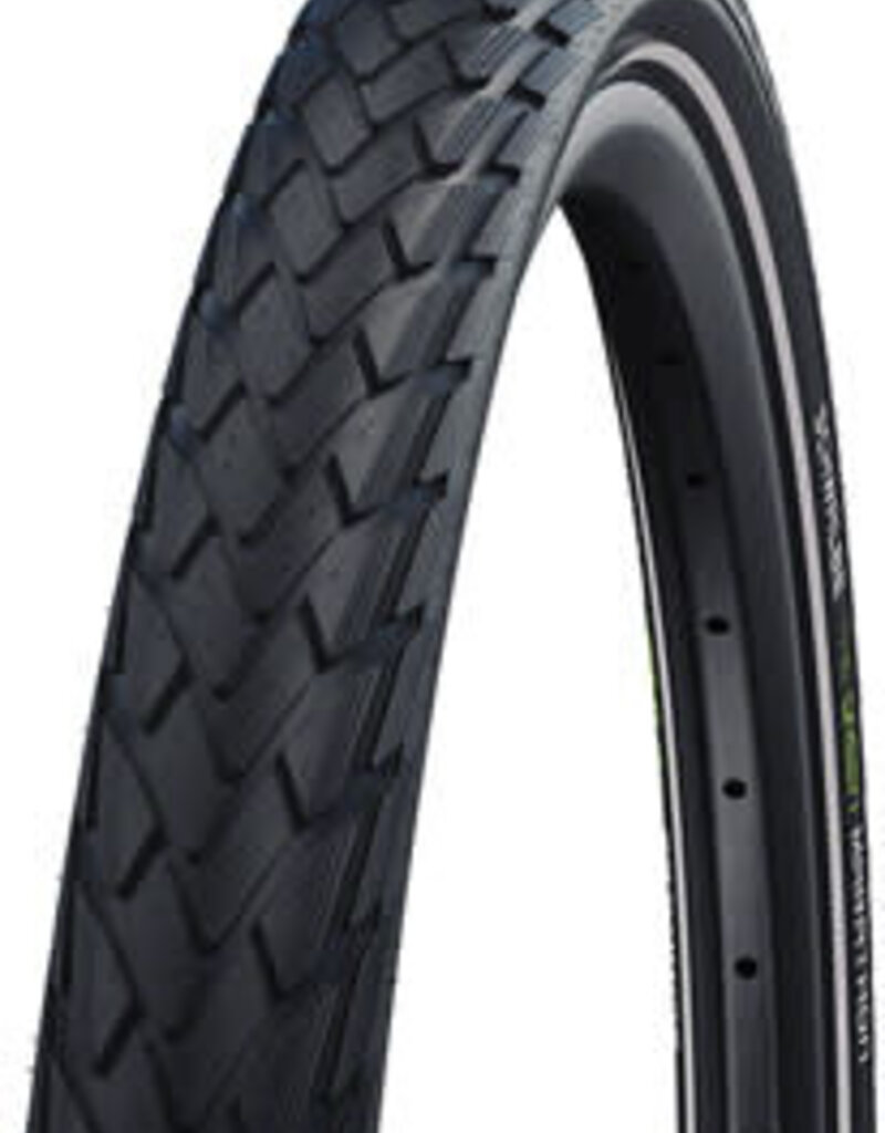 Schwalbe 20x1.75 Schwalbe Green Marathon Tire - Clincher, Wire, Black/Reflective, Performance Line, GreenGuard, TwinSkin, Addix