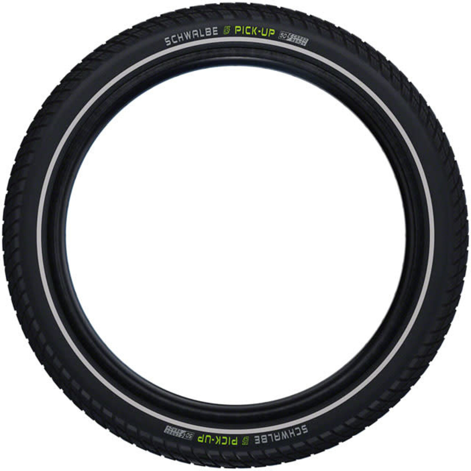 Schwalbe 20x2.35 Schwalbe Pick-Up Tire, Clincher, Wire, Black/Reflective, Performance Line, Super Defense, Addix E, Twin Skin, E-50