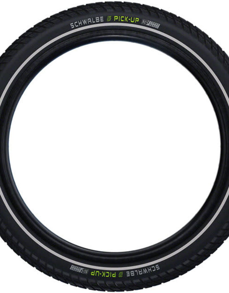 Schwalbe 20x2.35 Schwalbe Pick-Up Tire, Clincher, Wire, Black/Reflective, Performance Line, Super Defense, Addix E, Twin Skin, E-50