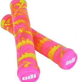 ODI ODI Hucker Grips - Limited Pink/Yellow Swirl, Flangeless