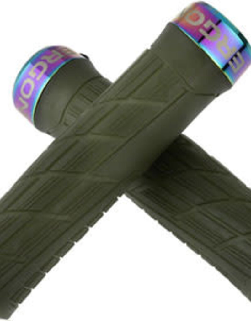 Ergon Ergon GE1 Evo Factory Grips - Frozen Moss/Oil Slick, Lock-On