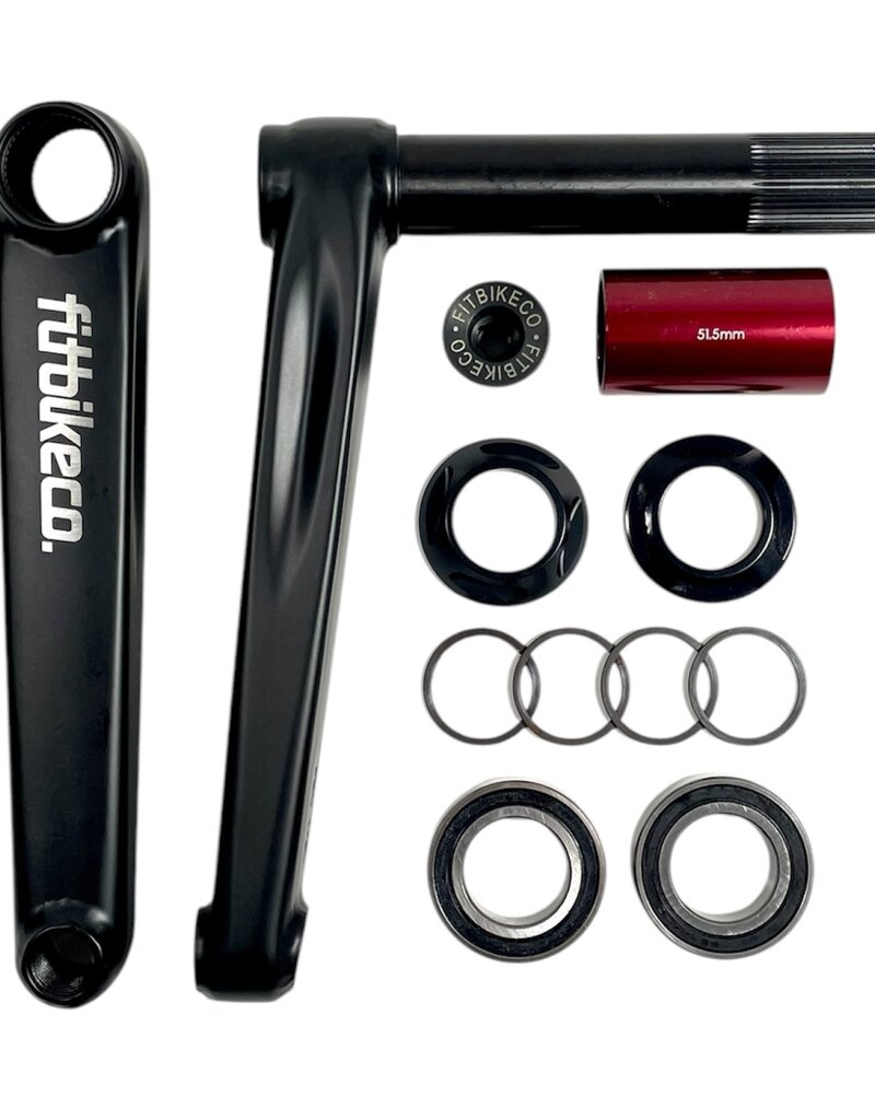 Fit Bike Co Boss-Less 2-Piece Indent Crank 24mm, 175mm, Black