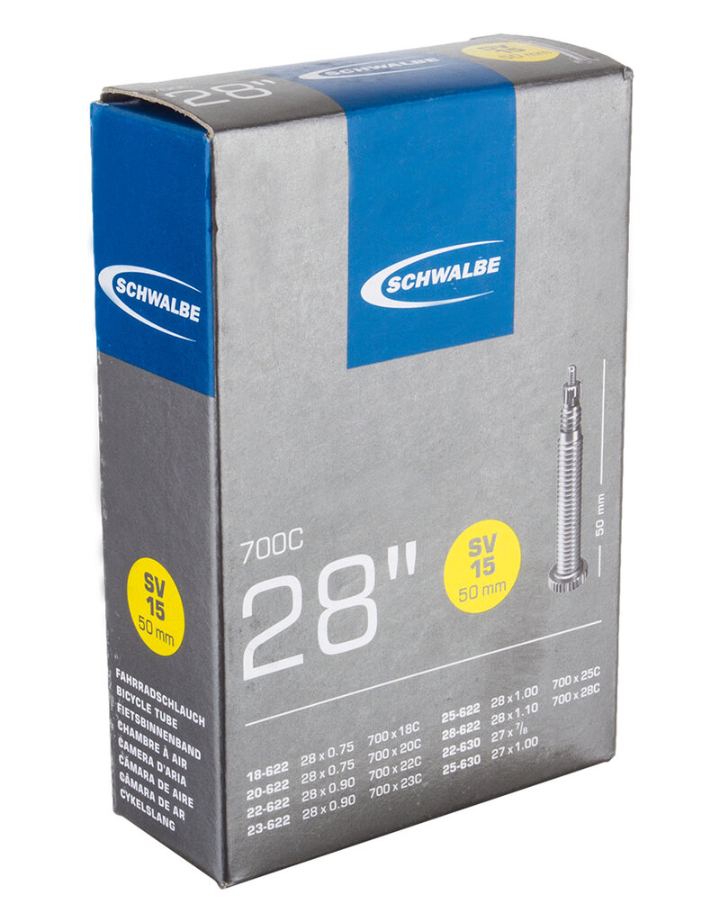 Schwalbe 700x18-28mm Schwalbe Standard Tube, 50mm Presta Valve