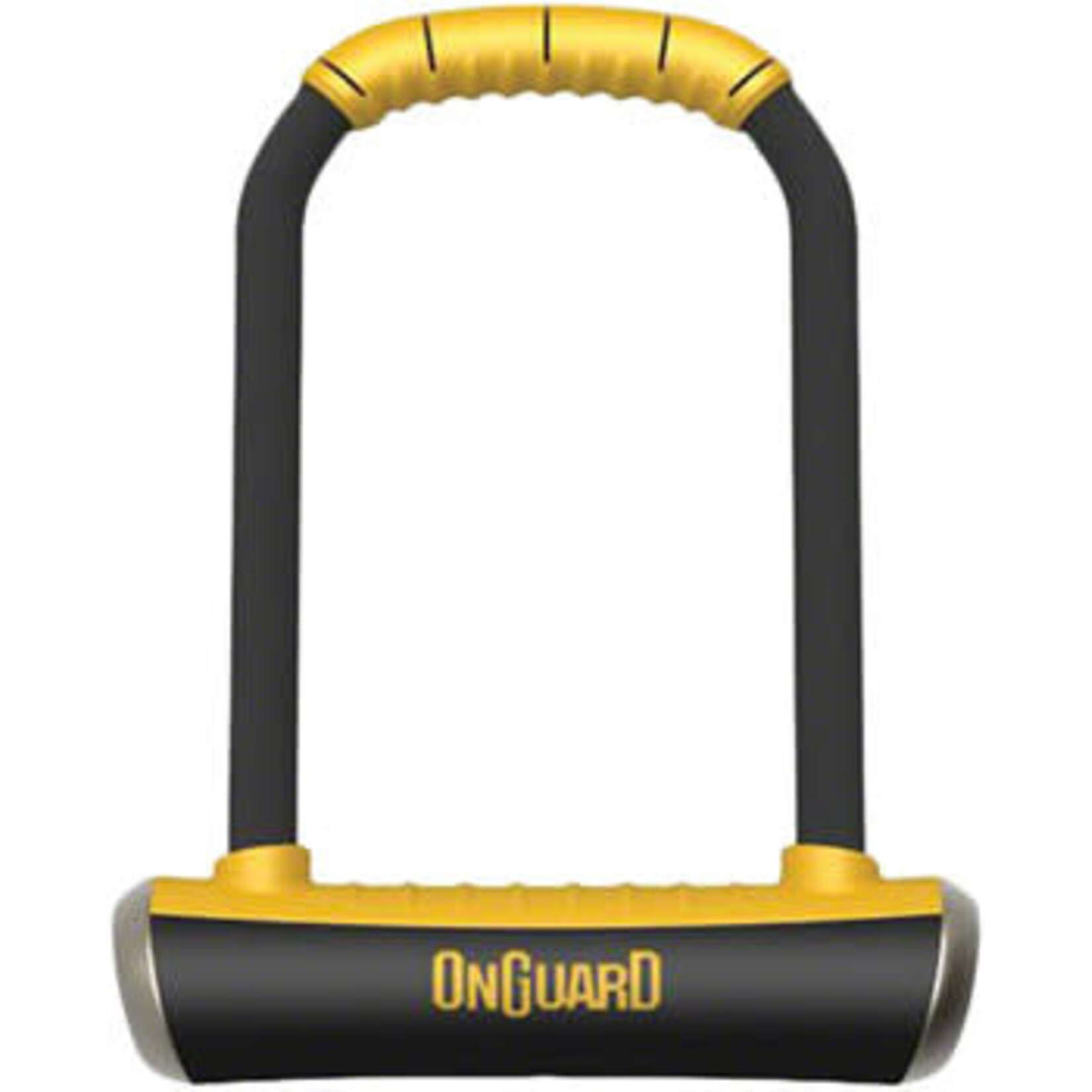 OnGuard PitBull Series U-Lock - 4.5 x 9", Keyed, Black/Yellow, Includes bracket