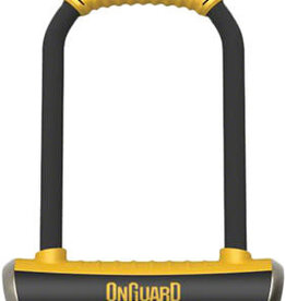 OnGuard PitBull Series U-Lock - 4.5 x 9", Keyed, Black/Yellow, Includes bracket