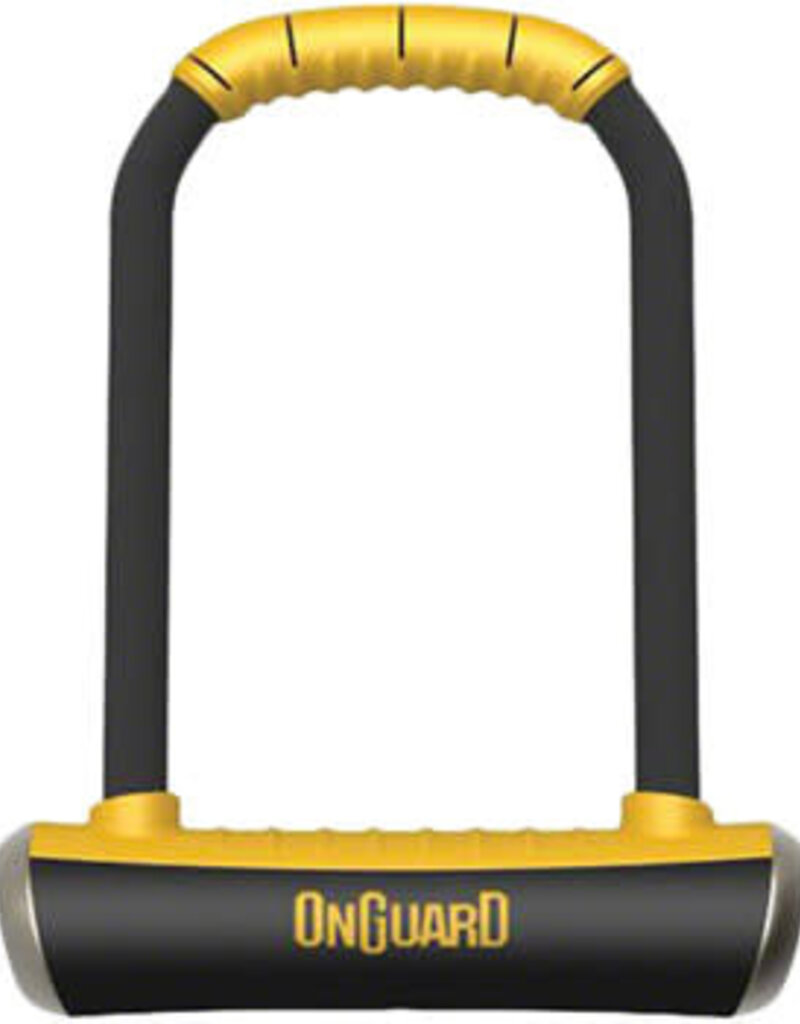 OnGuard PitBull Series U-Lock - 4.5 x 9", Keyed, Black/Yellow, Includes bracket