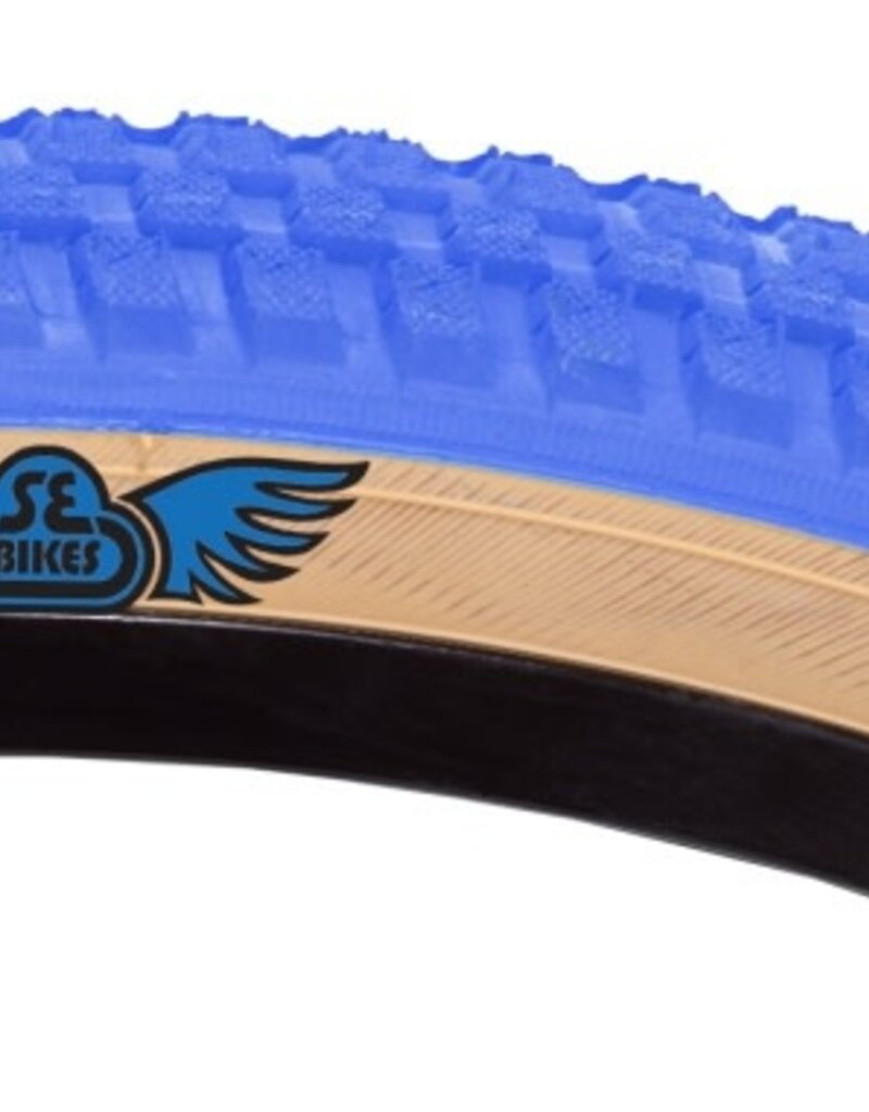 SE Bikes BMX Tire, Cub Blue/Tan Wire/27/MPC