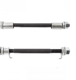 Motorbike Axle Set, Front and Rear, 3/8" for Mag Wheels 135x180mm, 100x155mm