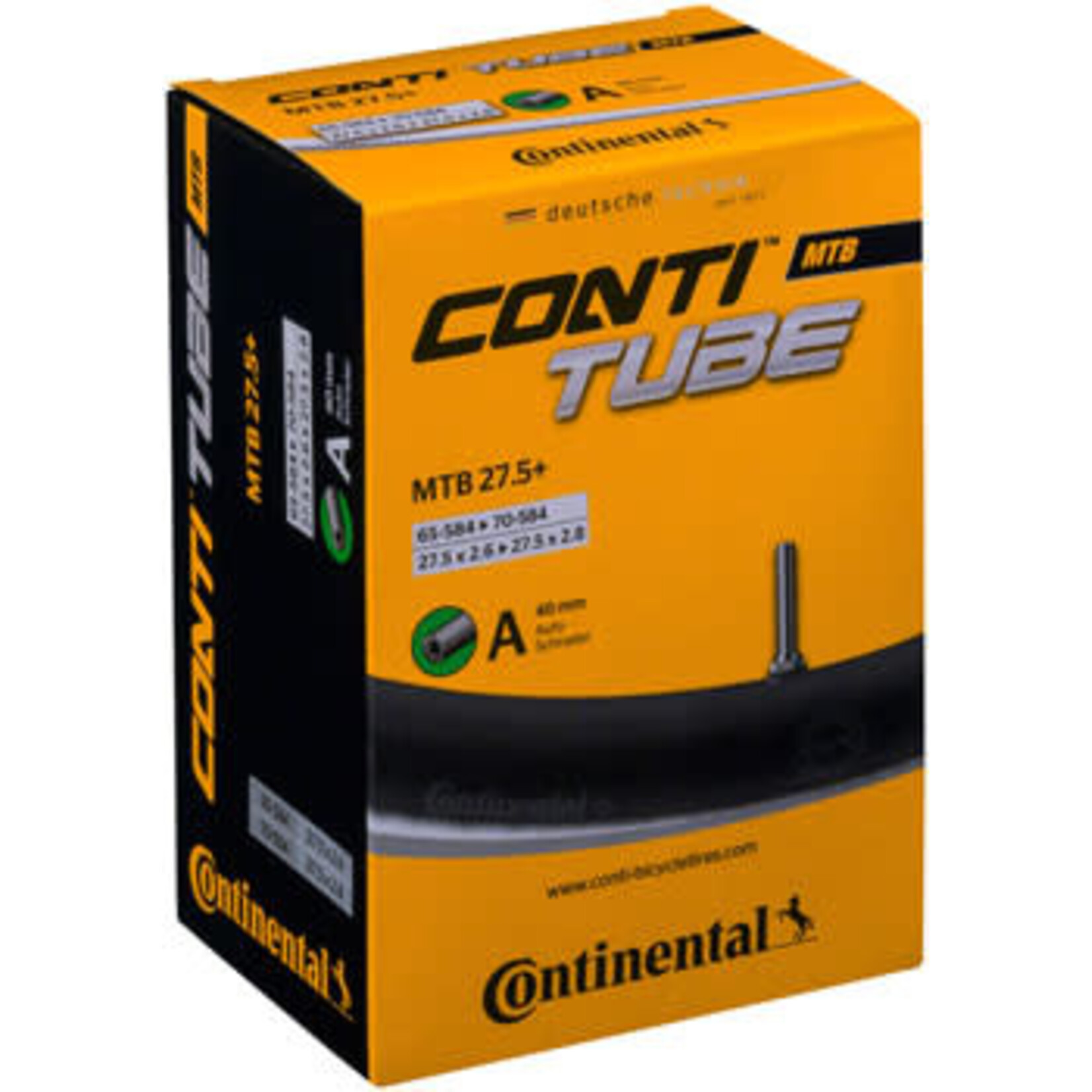 Continental 27.5x2.6-2.8 Continental Standard Tube, 40mm Schrader Valve