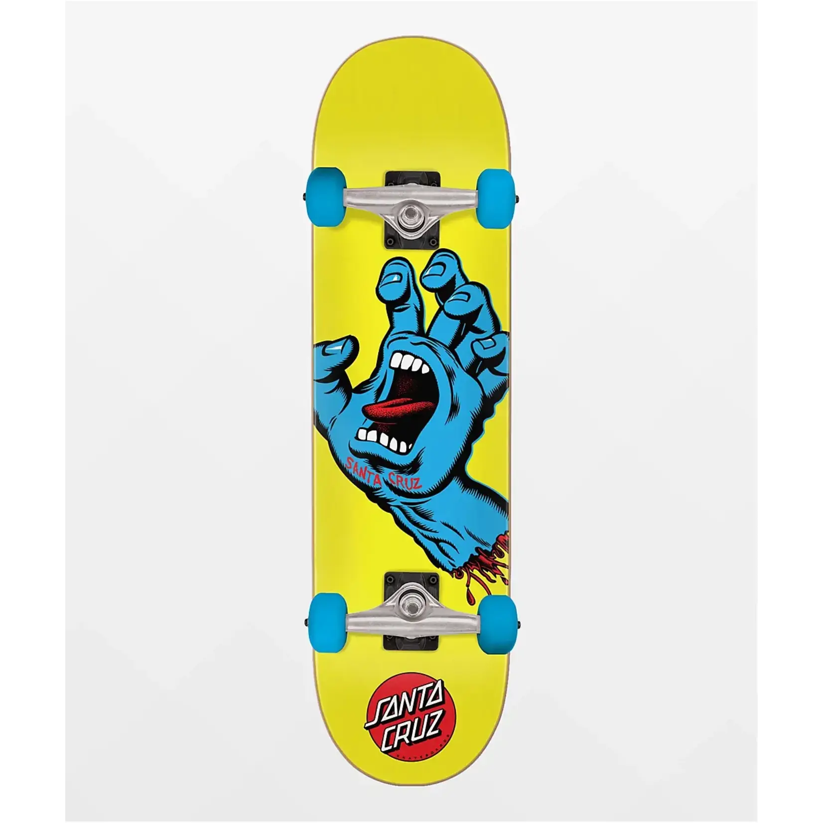 Santa Cruz Skateboard, Screaming Hand, Yellow, Complete