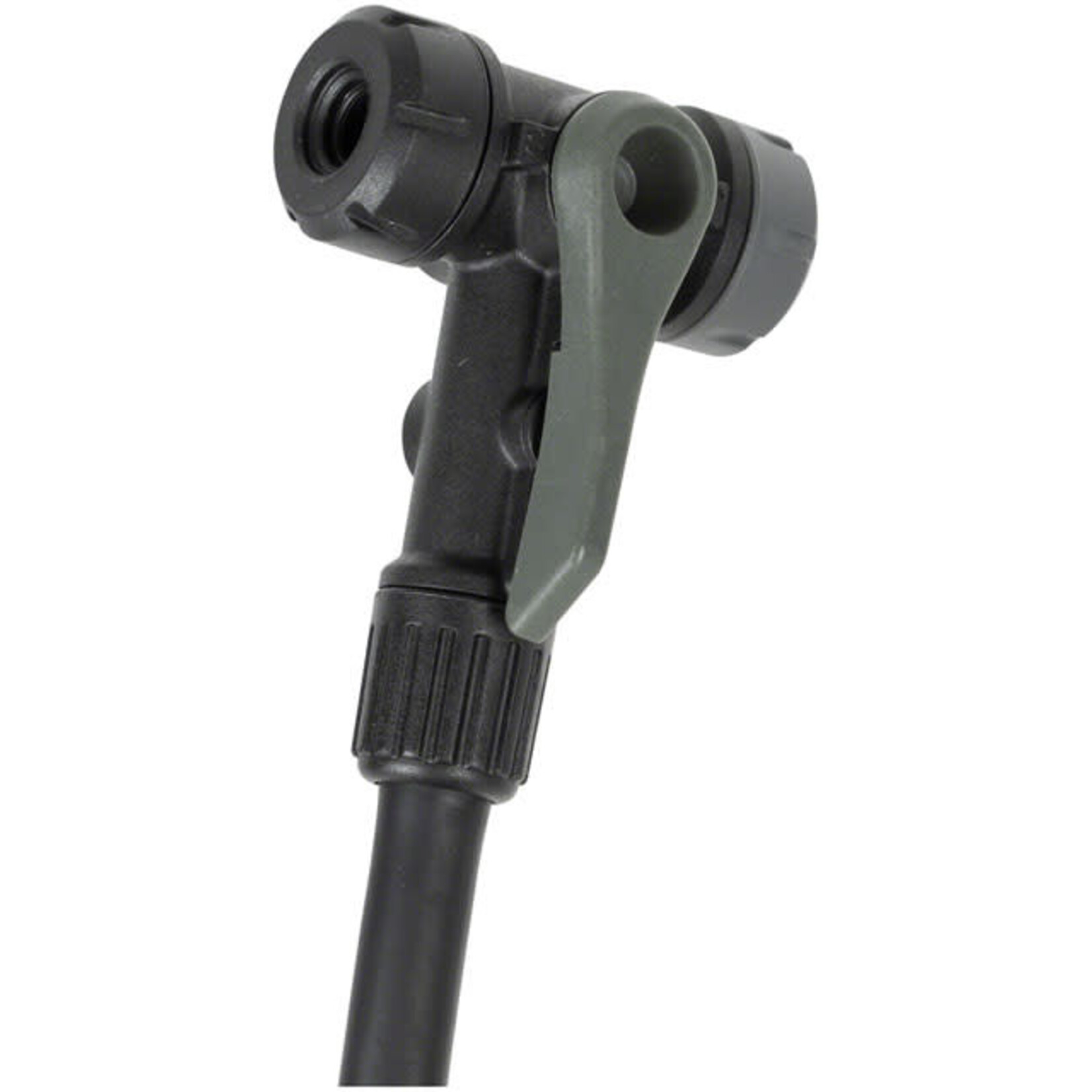 Topeak Joeblow Mtn II Floor Pump Steel Barrel, Plastic Base, 60psi 4bar, 3.5 Gauge, Twinhead