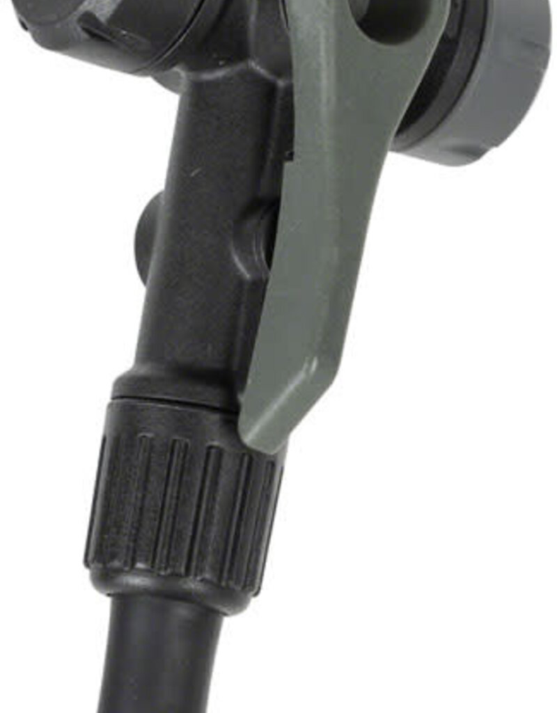 Topeak Joeblow Mtn II Floor Pump Steel Barrel, Plastic Base, 60psi 4bar, 3.5 Gauge, Twinhead