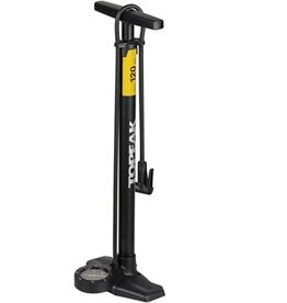 Topeak Joeblow Urban Ex Floor Pump, Steel Barrel, Plastic Base, 120psi 8bar, 3.5" Base Mount Gauge, Smarthead, Black/Sand
