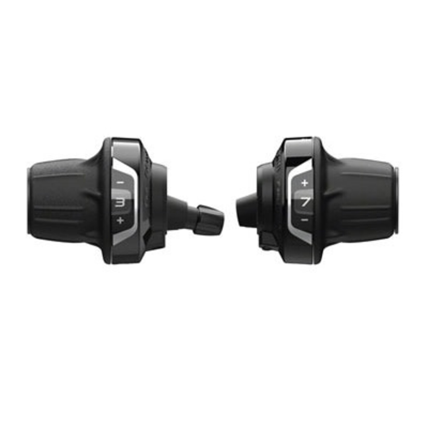 Shimano Tourney SL-RV400 Revoshift Twist Shifter Set - 3x7 Speed, w/ Optical Gear Display