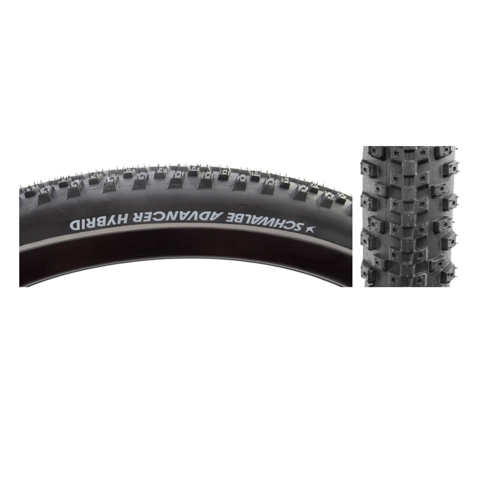 Schwalbe 27.5x2.1 Advancer Hybrid Active P-Guard Black/Reflective Green Compound Wire