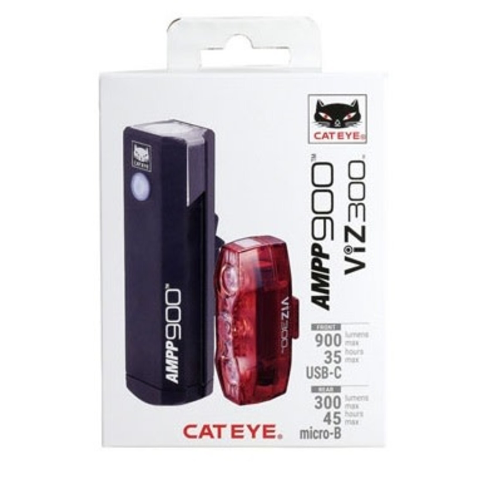 CatEye Cateye AMPP900 VIZ300 (USB-C) Headlight & Taillight Set