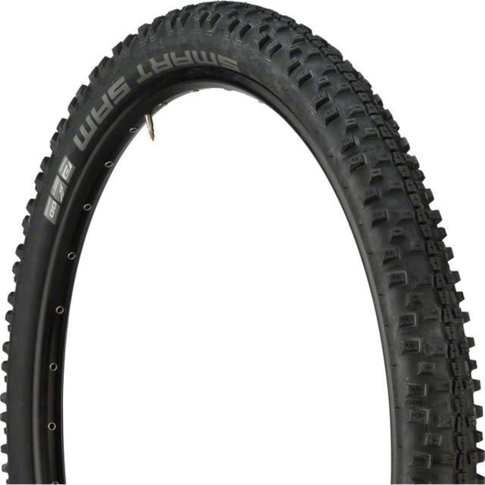 Schwalbe 27.5x2.25 Schwalbe Smart Sam Tire: Folding Bead, Performance Line, Addix Performance Compound, Double Defense, RaceGuard, Black