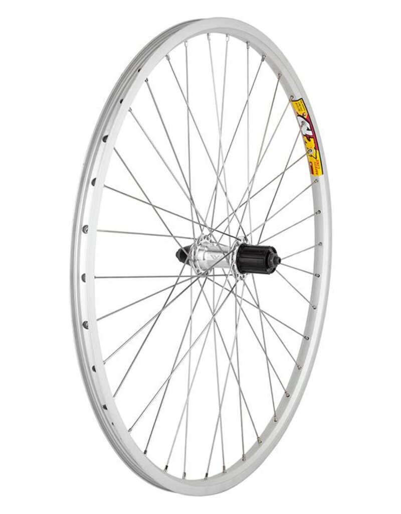 26x1.5 (559x19) Weinmann ZAC19 Rear Wheel Silver 36h, 8-10s Cassette, QR Silver 135mm