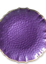 Vietri Pastel Purple Glass Salad Plate