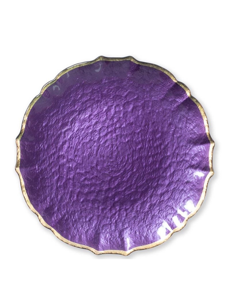 Vietri Pastel Purple Glass Salad Plate
