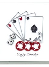 Quilling Card Casino Birthday