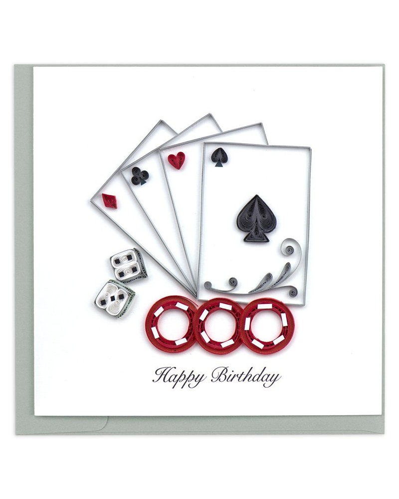 Quilling Card Casino Birthday