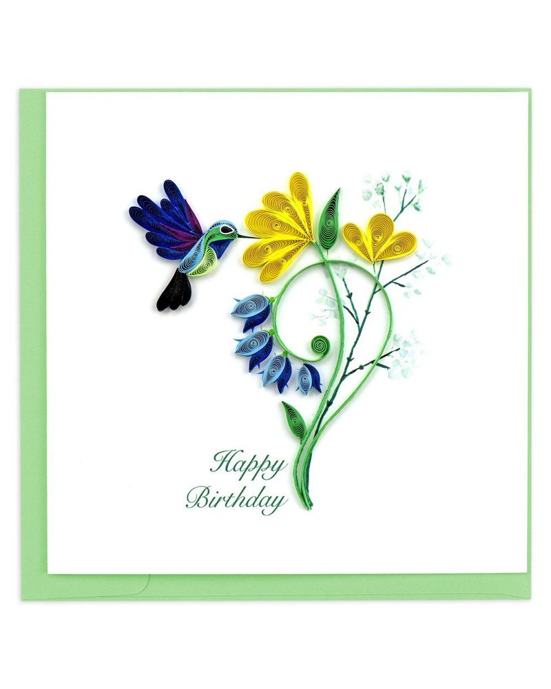 Quilling Card Birthday Hummingbird